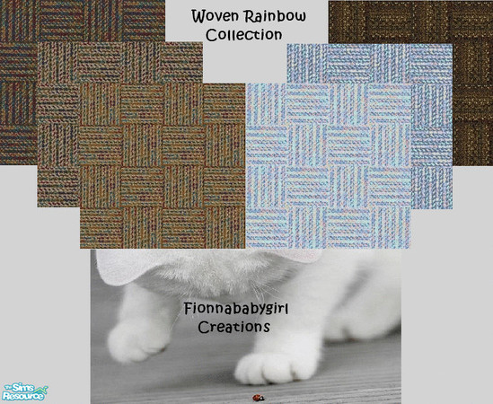 Sims 2 — Woven Rainbow Collection by fionnababygirl — Here is another set of no cost floors for the cash strapped sim. By