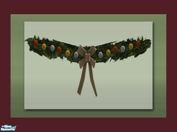 Sims 2 — Christmas Swags - 2 Tile Mesh by Shakeshaft — Part of a set of Christmas wall Swags to decorate your Sims home,