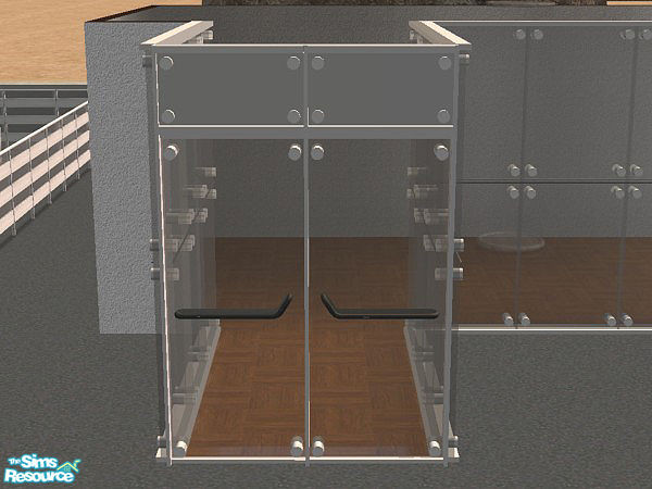 Sims 2 — Prida Modern door No.2 set-whiteframe by stonetower — This is recolour of Prida Modern door No.2 set. You must