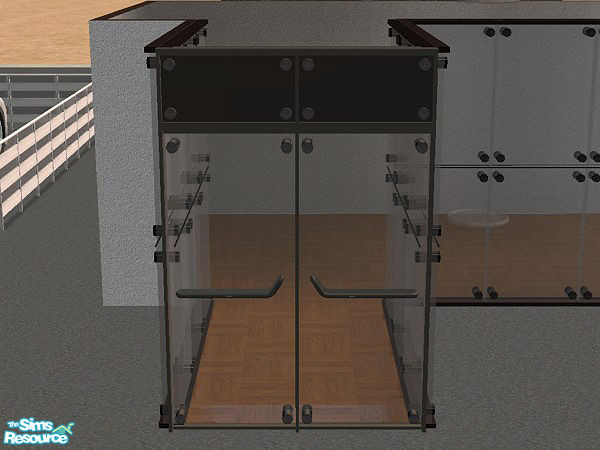 Sims 2 — Prida Modern door No.2 set-blackframe by stonetower — This is recolour of Prida Modern door No.2 set. You must