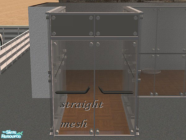 Sims 2 — Prida Modern door No.2-straight by stonetower — This is straight mesh. For the diagonal part, you must download