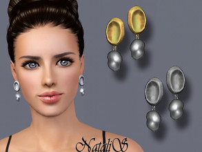 Sims 3 — NataliS TS3 Baroque pearl drop earrings by Natalis — Baroque pearl drop earrings. FT-FA-FE 