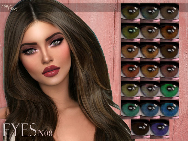 Sims 4 — [MH] Eyes N08 by MagicHand — --24 available colors-- --Compatible with HQ settings-- --CAS thumbnail-- Enjoy!