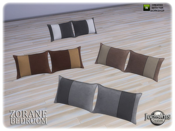 Sims 4 — Zorane bedroom pillows2 bed by jomsims — Zorane bedroom pillows2 bed