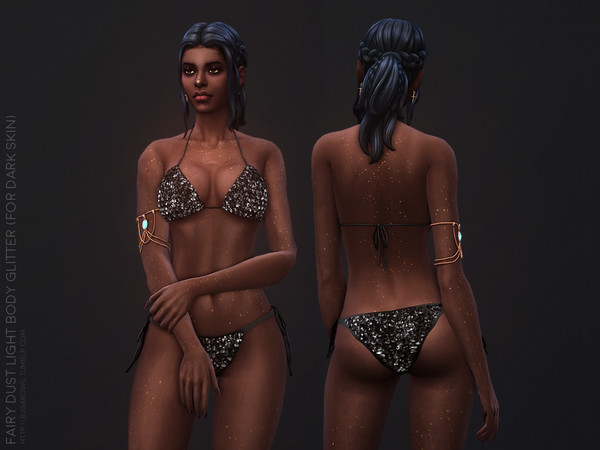 Sims 4 — Fairy Dust light body glitter by sugar_owl — Fairy Dust light body glitter for dark skin. - 7 swatches -
