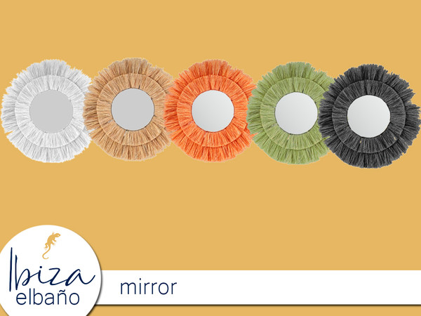 Sims 4 — Nikadema Ibiza El Bano Mirror by nikadema — This is the piece to inspired me to create this set. A wicker mirror