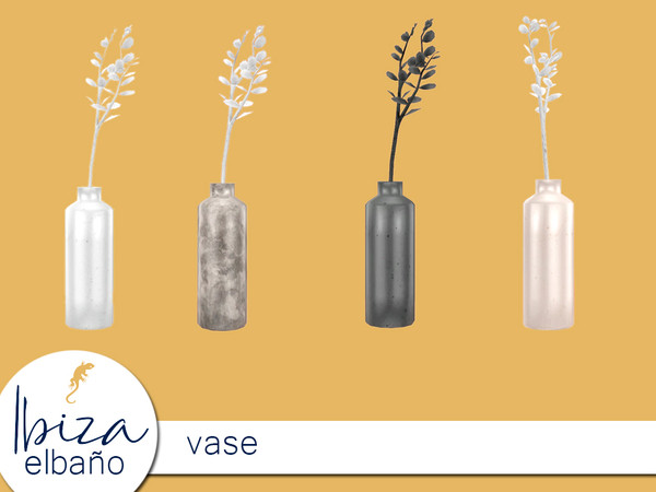 Sims 4 — Nikadema Ibiza El Bano Vase by nikadema — A modern, classy vase done in four colors.