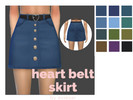 Sims 4 — Heart Belt Skirt by EvieSAR — basegame 12 swatches custom thumbnails all maps not allowed to random restrict