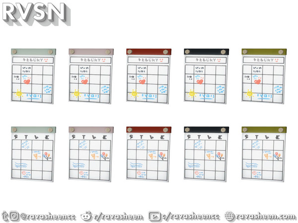 Sims 4 — Peg To Differ 2.0 - Calendar by RAVASHEEN — Keep your simmie up to date on all the happenings with the Peg To