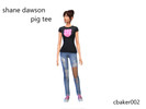 Sims 4 — Shane Dawson Pig Tee by cbaker002 — Base Game Compatable. This is my frist CC creation, it's not perfect but