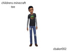 Sims 4 — Child Minecraft Tee by cbaker002 — BASE GAME COMPATABLE A simple Minecraft block tee for your young boys or