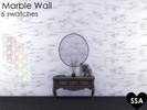 Sims 4 — Marble Wall by SulSulAdrianna — A marble wall with 6 swatches. Enjoy :)