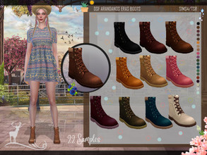 Sims 4 — DSF ARANDANOS ERAS BOOTS by DanSimsFantasy — Enjoy nature with a comfortable outfit but do not forget to