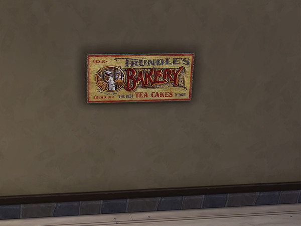 Sims 4 — Country Cottage Kitchen Sign by TheNumbersWoman — Granny decided she was mad about the local bakery stealing her