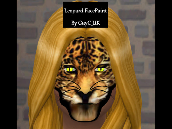 Sims 4 — Leopard Face Paint by GuyC_UK — Leopard Face Paint found in Makeup/FacePaint For Both Male/Female