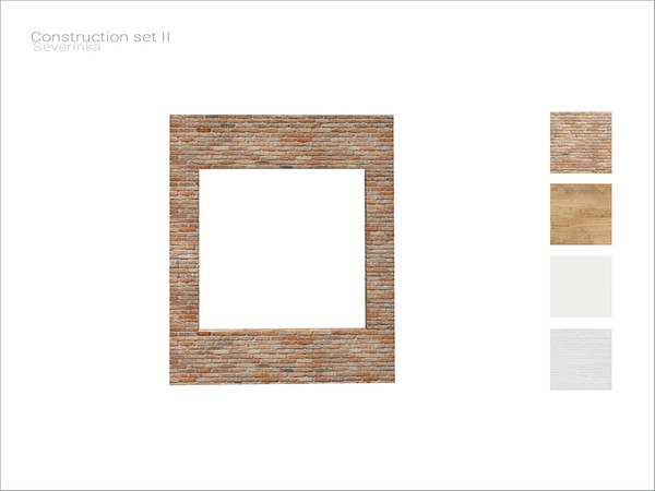 Sims 4 — [Construction set II] - TW false wall v3 by Severinka_ — False wall v3 for TALL WALLS From the set 'Construction