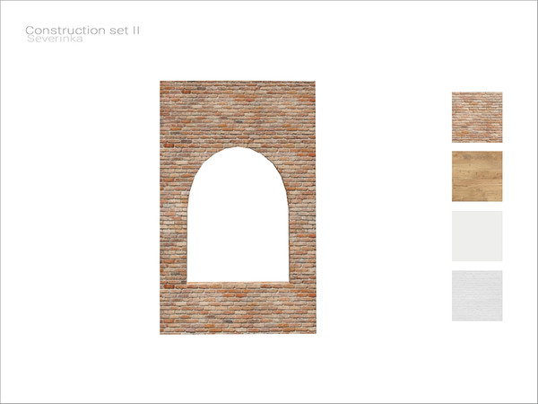 Sims 4 — [Construction set II] - TW false arched wall v4 by Severinka_ — False arched wall v4 for TALL WALLS From the set