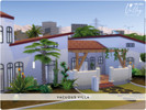 Sims 4 — Vacuous Villa - [Legacy Edition] - minor cc by Pupke1979 — Build in a modern Spanish architectural style, this