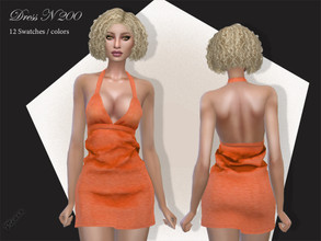 Sims 4 — Dress N 200 by pizazz — NEW MESH included with download Base game 05 colors / swatches HQ - LODS - MAPS 