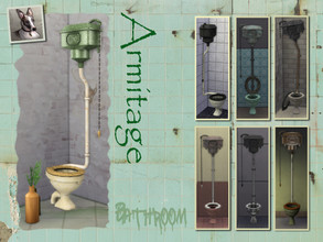 Sims 4 — Armitage High-Flush Toilets by Cyclonesue — 7 different models in 8 nice and not so nice colours.