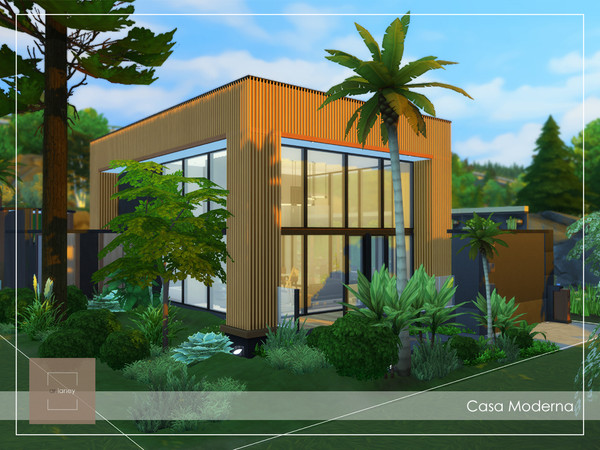 Sims 4 — Casa Moderna by arlaney — Casa Moderna is a modern-type residential located in the middle of tree groves. Its