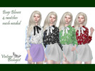 Sims 4 — Bugs blouse (recolour) - mesh needed by VintageBiologist — Cute tucked in blouse with bugs pattern 4 swatches