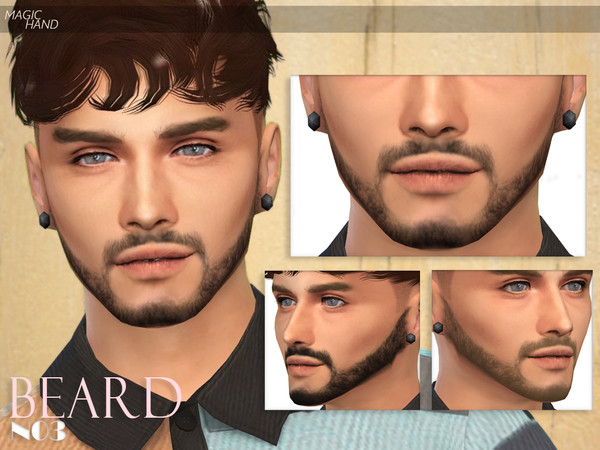 Sims 4 — [MH] Beard N03 by MagicHand — --12 available colors-- --Compatible with HQ settings-- --CAS thumbnail-- Enjoy!