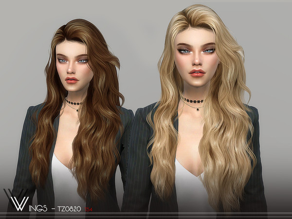 Sims 4 — WINGS-TZ0820 by wingssims — Colors:20 All lods Compatible hats Hope you like it!