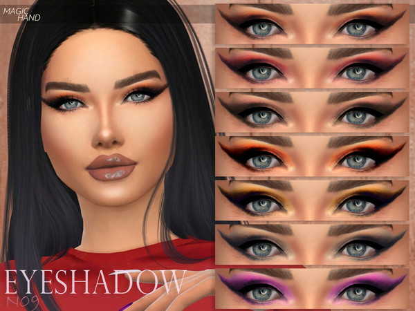 Sims 4 — [MH] Eyeshadow N09 by MagicHand — --12 available colors-- --Compatible with HQ settings-- --CAS thumbnail--