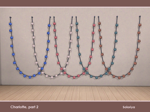 Sims 4 — Charlotte, part 2. Wall Garland (long) by soloriya — Decorative wall garland, long. Part of Charlotte part 2