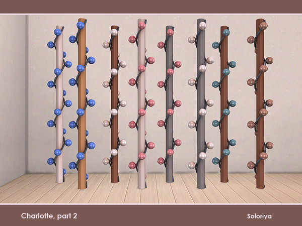 Sims 4 — Charlotte, part 2. Column by soloriya — Decorative column with lanterns. Part of Charlotte part 2 set. 8 color