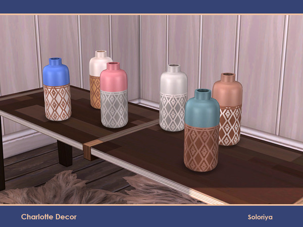 Sims 4 — Charlotte Decor. Vase by soloriya — Decorative vase. Part of Charlotte Decor set. 6 color variations. Category: