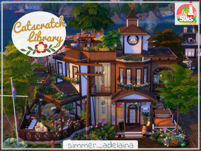 Sims 4 — Catscratch Library by simmer_adelaina — !!PLEASE ENABLE MOO BEFORE PLACING!!! Hello! This build is my entry to