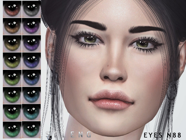 Sims 4 — Eyes N88 by Seleng — Toddler to Elder 16 colours Custom Thumbnail HQ mod compatible The picture was taken with