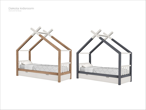 Sims 4 — [Dakota kidsroom] - bed by Severinka_ — Wigwam single bed for childs From the set 'Dakota kidsroom' Build / Buy