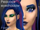 Sims 4 — Peacock eyeshadow by blackliner001 — Bright and vivid, with interesting textures. 4 different colors, each have