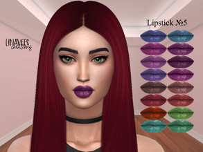 Sims 4 — Lipstick Vol.5 by linavees — 16 colors Custom thumbnail Base game compatible Happy simming!
