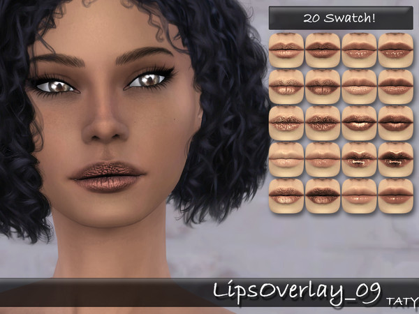 Sims 4 — [Ts4]Taty_LipsOverlay_09 by tatygagg — - Female, Male - Human, Alien - Toddler to Elder - Hq Compatible
