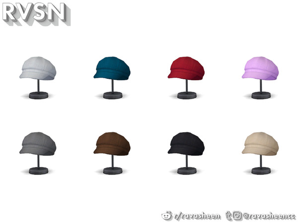 Sims 4 — Clothes Minded - Ivy Cap by RAVASHEEN — When your accessories cost as much as a small army it would be a crime