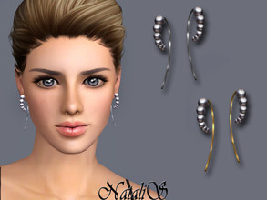 Sims 3 — NataliS TS3 Graduated pearl wire earrings by Natalis — Graduated pearl wire earrings. FT-FA-FE
