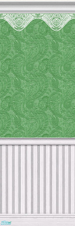 Sims 2 — Lace Walls - Paisley - Jade - 24A by maylynn55 — This wallpaper is jade/green with a paisley background and a