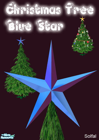 Sims 2 — Christmas Tree Star Blue by solfal — The christmas tree star you can use with my christmas tree