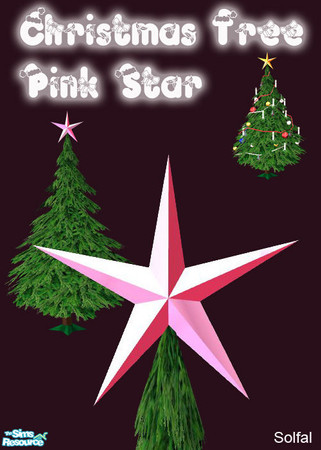 Sims 2 — Christmas Tree Star Pink by solfal — The christmas tree star you can use with my christmas tree