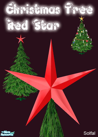 Sims 2 — Christmas Tree Star Red by solfal — The christmas tree star you can use with my christmas tree