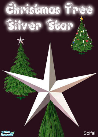 Sims 2 — Christmas Tree Star Silver by solfal — The christmas tree star you can use with my christmas tree