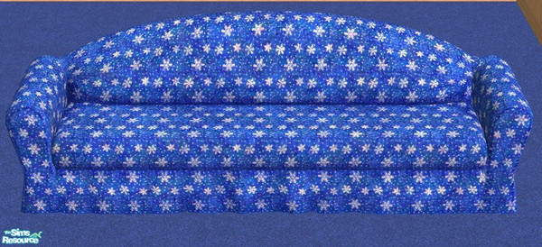 Sims 2 — Snowflake Living set - Sofa by RhondaBlonda — This file recolors the loveseat also