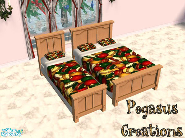Sims 2 — Xmas Bedding Collection I - Xmas Balls by pegasussims — A cute and whimsible bedding featuring Christmas Tree