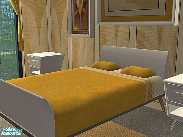 Sims 2 — Contemporary Bedroom - Bed by TheNumbersWoman — Bed for the Contemporary Set