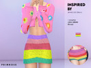 Sims 4 — Blackpink Ice Cream (Jennie Rainbow Skirt) - Mesh needed by Primrose_Sims — Inspired by Jennie's outfit in Ice