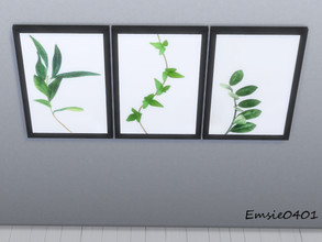 Sims 4 — leaf paintings by Emsie0401 — Leaf paintings in 3 different swatches BGC